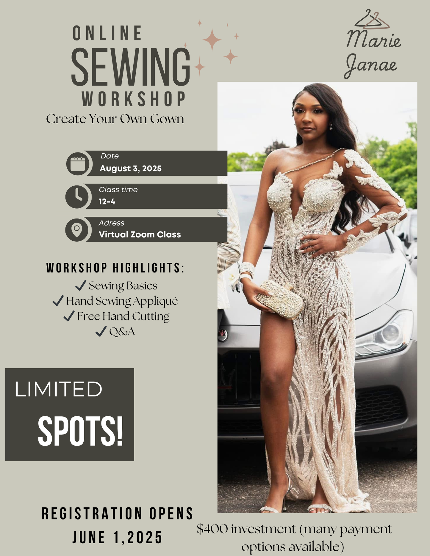 Virtual Sewing Class