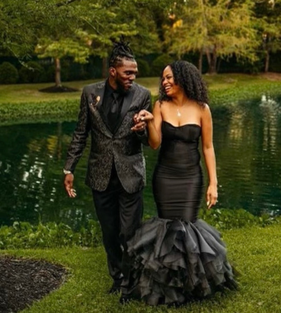 Black Mermaid Wedding Gown
