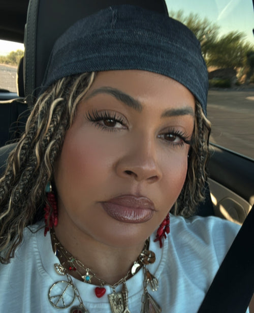 Denim Biker Hat